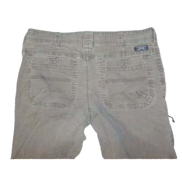 G.H. Bass Men's Heavy Duty Straight Leg Canvas Jeans Size 38 x 28 Olive Green - Picture 3 of 4